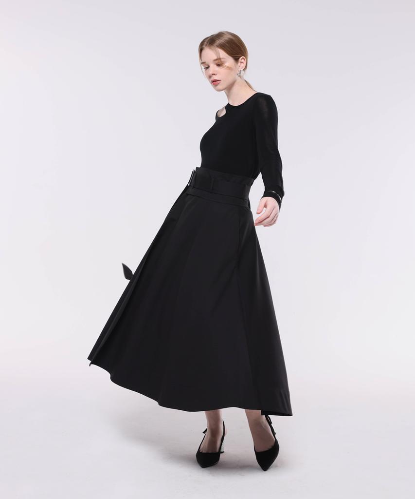 Kankeu A-Line Wrap Skirt - Black
