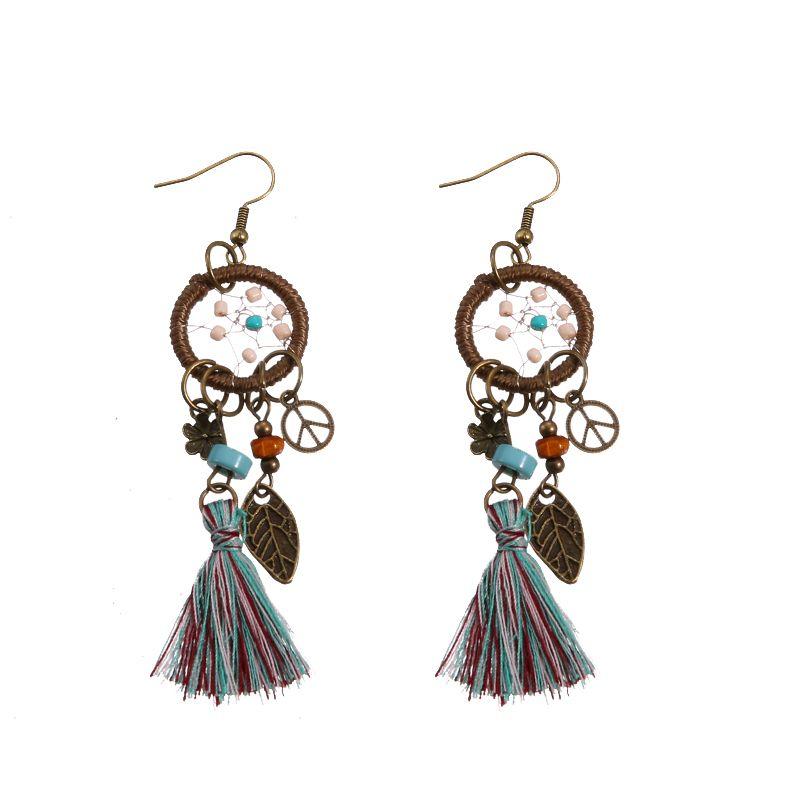 

Maillard Sichuan West Travel Accessories Tassel Long Earrings Female Exotic National Wind Waste Soil Wind Vintage Ear Jewelry Waste soil wind money 16