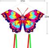 Pair of butterfly kites, butterfly style, pink, for adults and teenagers, ideal for beginners, easy to assemble and operate, includes storage bag,