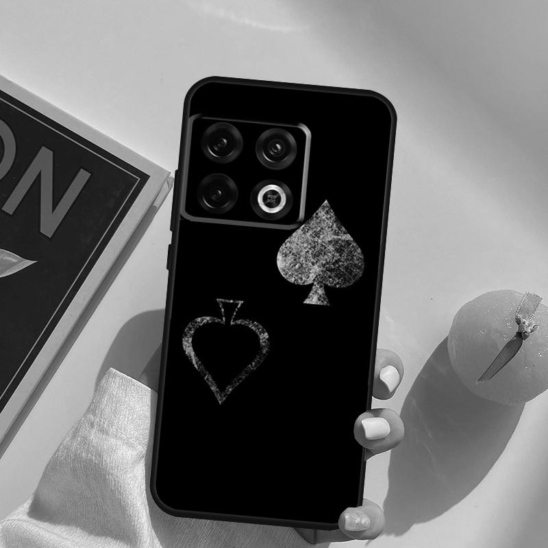 Ace of Spades Poker Case For OnePlus 12R 13R 13T 10R 15 13 12 11 10T 8T Nord CE 4 3 2 Lite N20 N30 Nord 5 Cover