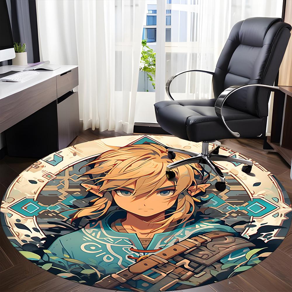 1pc The Legend of Office Round Area Rug, Bedroom Living Room Home Decor, Room Deco, Offic a1016209
