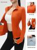 2026 Spring Slim Fit Stand Collar Yoga Jacket with Zipper - Long Sleeve Fitness Sportswear