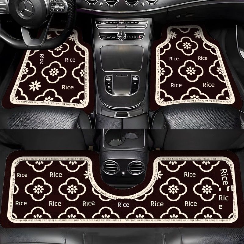 Tapetes de Chão para Carro com Fragrância Tingida a Tinta, Antiderrapantes e Absorventes de Água, Peça Única, Personalizáveis, Tapetes de Interior de Carro Semi-Fechados