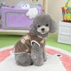 Pet Dog Fleece Vest With Cute Bear Print, Polyester Cotton Winter Sleeveless Coat For Small Dogs, Dark Coffee XS Puppy Daily Wear Outfit