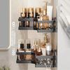 1Pc/3Pcs/5Pcs Wall Mounted Corner Storage Shelf Carbon Steel Shampoo Storage Rack  For Home