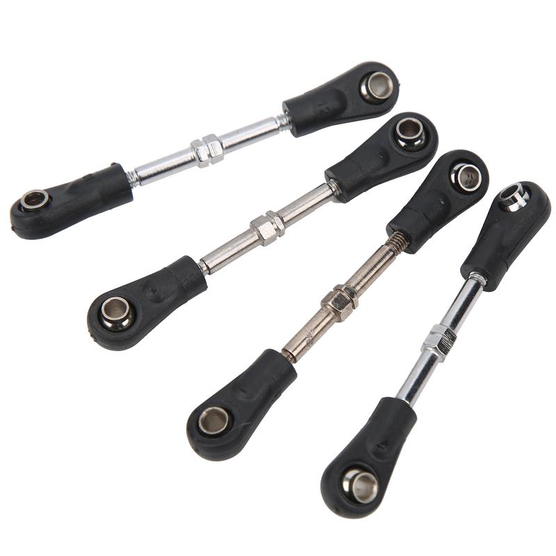 4Pcs Adjustable Steering Tie Rod Linkage Replacement Accessory for 1/10 RC Off Road Vehicle