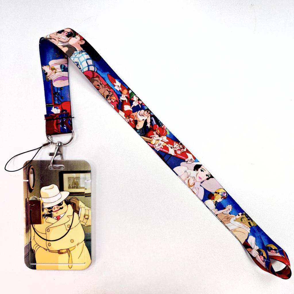 Anime Lanyards Keychain Animated Mobile Phone ID Card pass Hang Rope DIY Jewelry Accessories