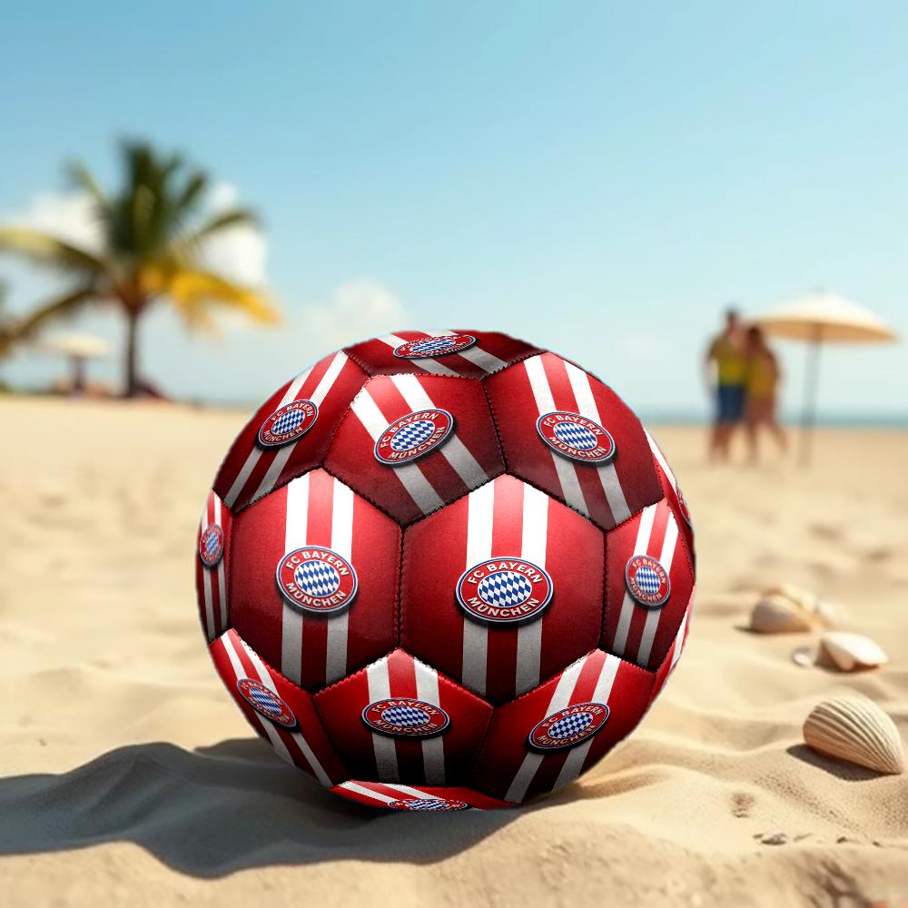 1pc Bayern Munich Crest Size 5 Soccer Ball PVC Football Sports Matches Training Outdoor Games Beach Elastic Balls 07c16
