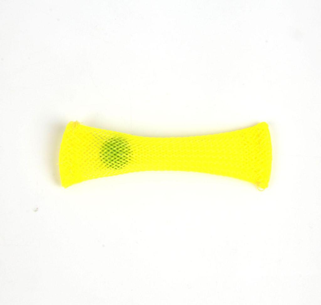 Colorful Beaded Stress Relief Fidget Toy - Woven Net Tube with Marble