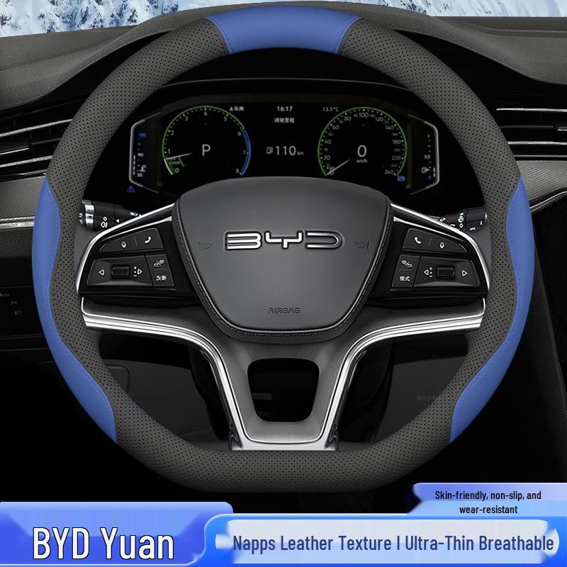 2023 BYD Yuan Plus Dolphin Yuan Pro Nappa Leather Steering Wheel Cover