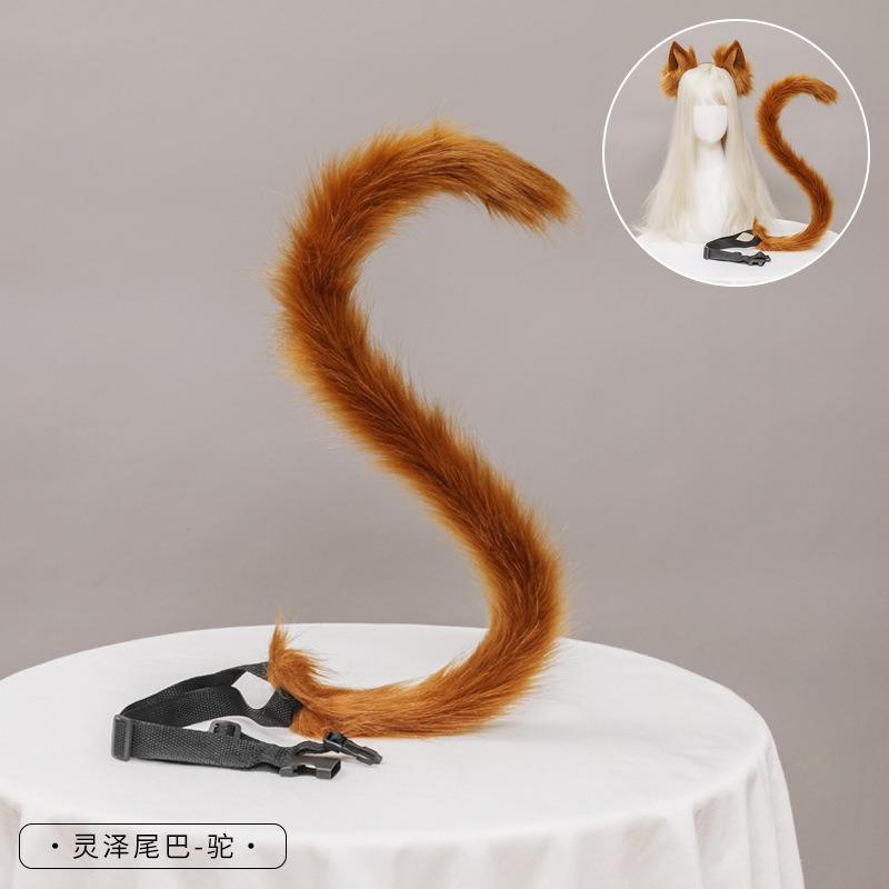 Un accessoire d'oreille d'animal simulé, une robe de fête mignonne de bande dessinée, un couvre-chef fait main, un serre-tête en peluche oreilles de chat pour femme.