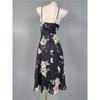Export Single Lu's Summer Sling Exquisite Print Dark Pattern French Style Temperament Elegance Short Split Special Dress