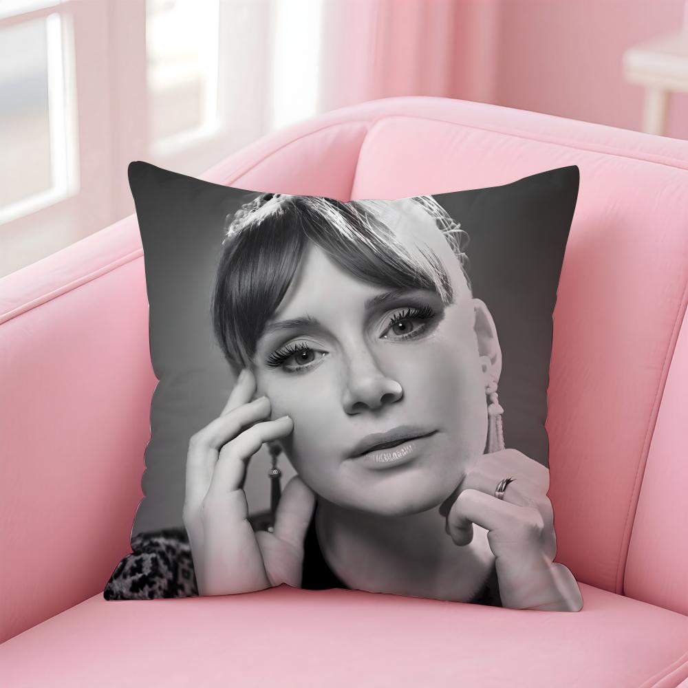 BBryce Dallas Howard Cushion Cover Pillowcase Short Plush Invisible Zipper Room Sofa Cushion Cover