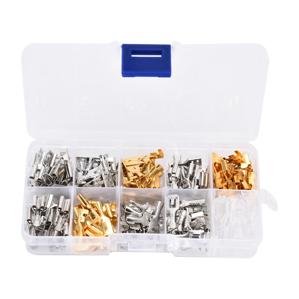 150Pcs Wire Terminals Brass Oxidation Resistance Corrosion Resistance High Conductivity Wire Crimp