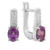 Silver Earrings with Alexandrite 2.55ct (2195757)