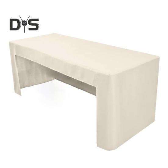 

Скатерть на резинке из полиэстера с открытой спиной, однотонная моющаяся скатерть для встреч, вечеринок, свадеб, банкетов, дней рождения, декор 6ft бежевый