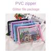 PVC Zip Pocket Bag A5 School Stationery Ins Folder Organizer
