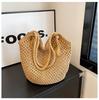 Woven Hollow Women's Bag New Beach Bag Woven Shoulder Straw Large Capacity Bag Commuter Bag