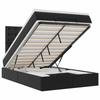 Cadre de lit avec matelas - Maison Exclusive - Similicuir noir - 120x190 cm - Rangement sous le lit
