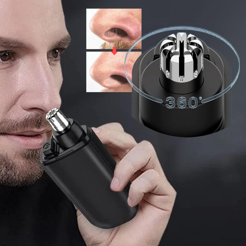 Electric Nose Hair Shaving Tool Dual-Edge Blades Professional Nose Trimmer Portable USB Charging for Women Men