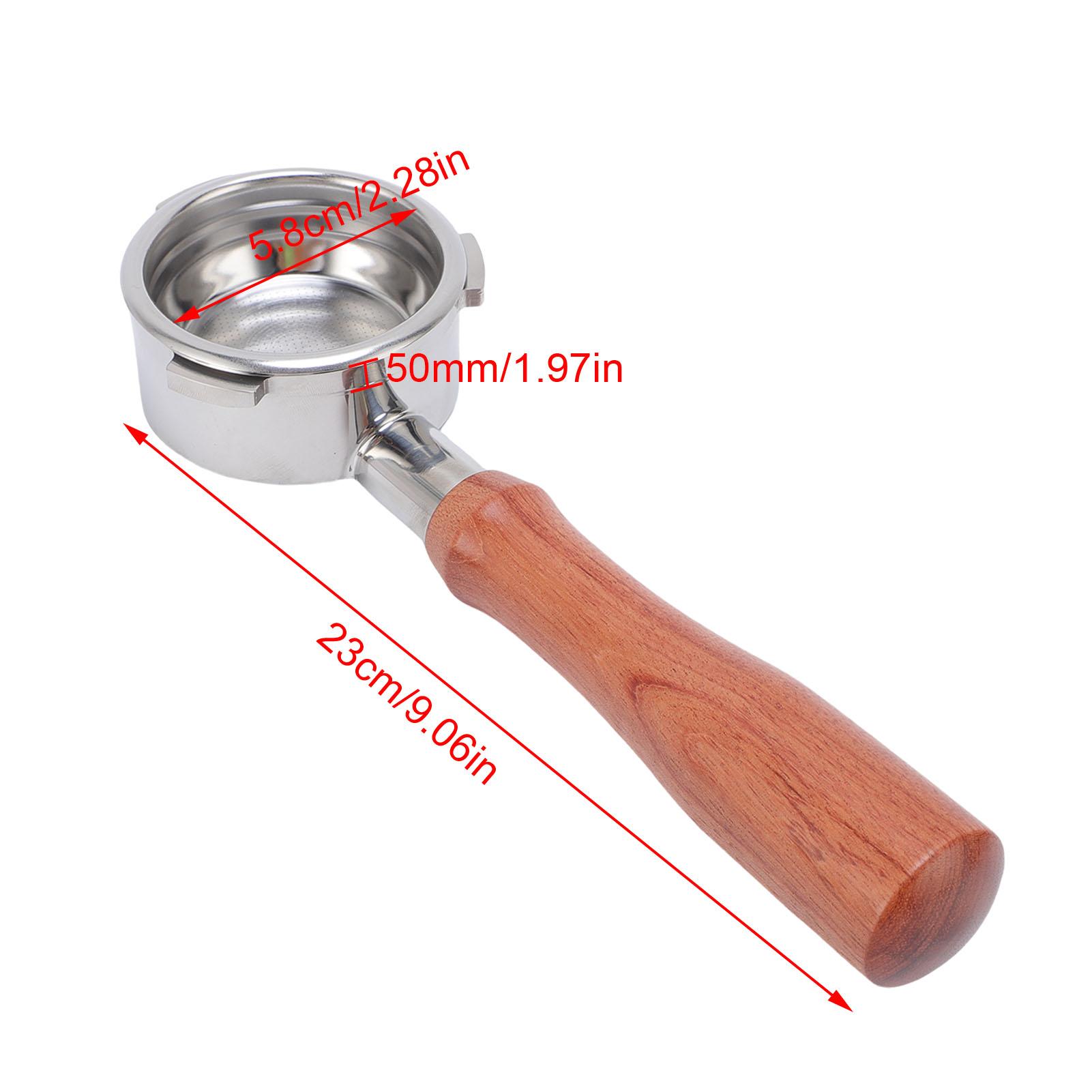 

58 мм бездонный портафильтр подходит для Petrus нержавеющая сталь универсальный 3 ушка портафильтр с деревянной ручкой фильтр-корзина инструменты