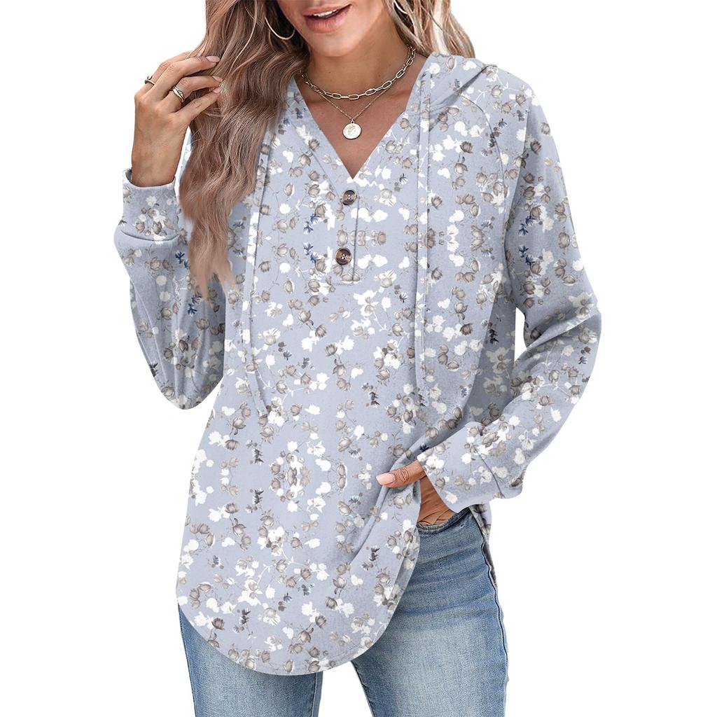Women's Fashion Women's Lightweight Long Sleeve Pullover With Pockets Preppy Graphic Hoodie