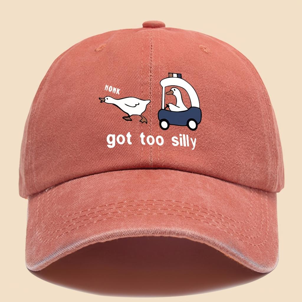 Fun Cartoon Pattern Printed Baseball Cap Trucker Hat Black Papa Dad Hat