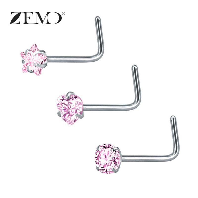 Nose Stud Super Flash Zircon Mini Small Diamond Girl Sexy Nightclub Stylish Fashion Puncture Trendy Cool Man Nose Studs Pin