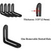10 Pcs 1 9/10" Adjustable L-Shape Corner Brace with Slot, Metal Connector Slidable Slotted Joint Right Angle Bracket Fastener for Wood Chair