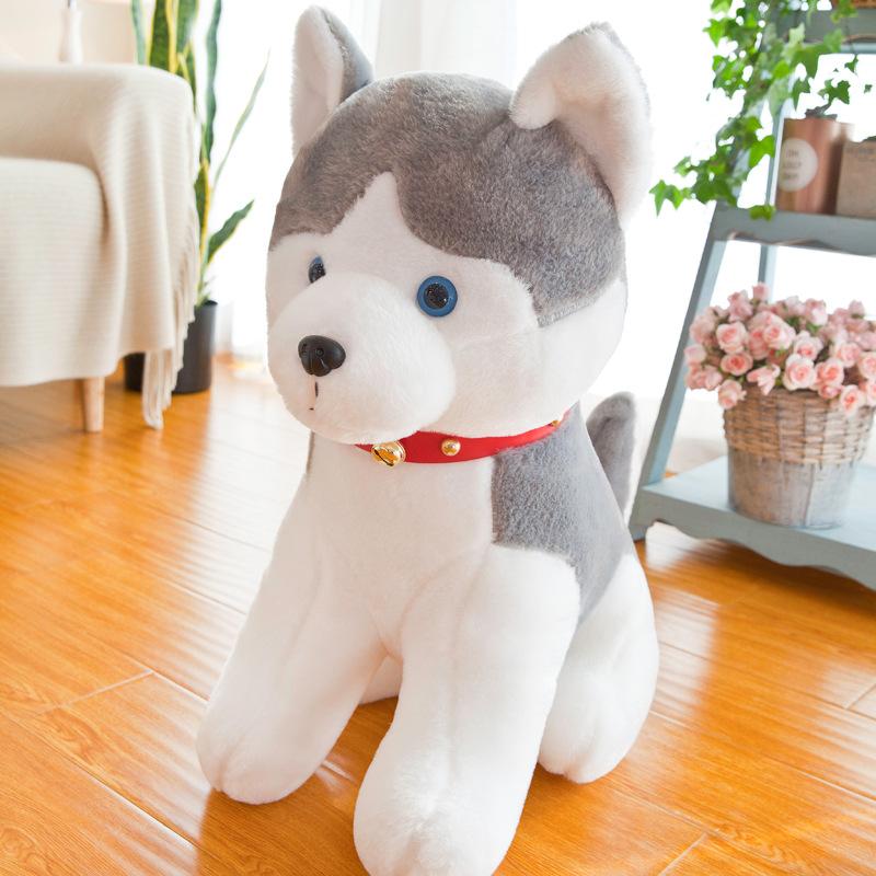 

Милый ошейник Хаски Плюшевые игрушки Детские Комфортные Куклы Собаки Связанные Уличный Прилавок Подарок Офисная Кукла 90cm【2.75kg】