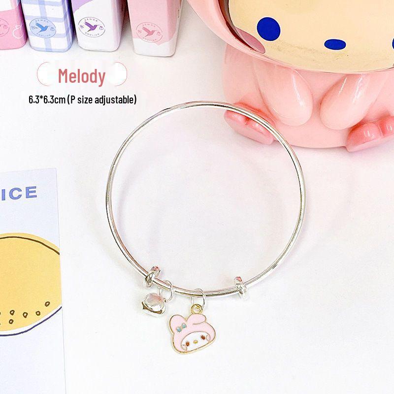 Браслет-колокольчик «Лучшие друзья» Sanrio Куроми и Синнаморолл - Милые мультяшные аксессуары и маленький подарок