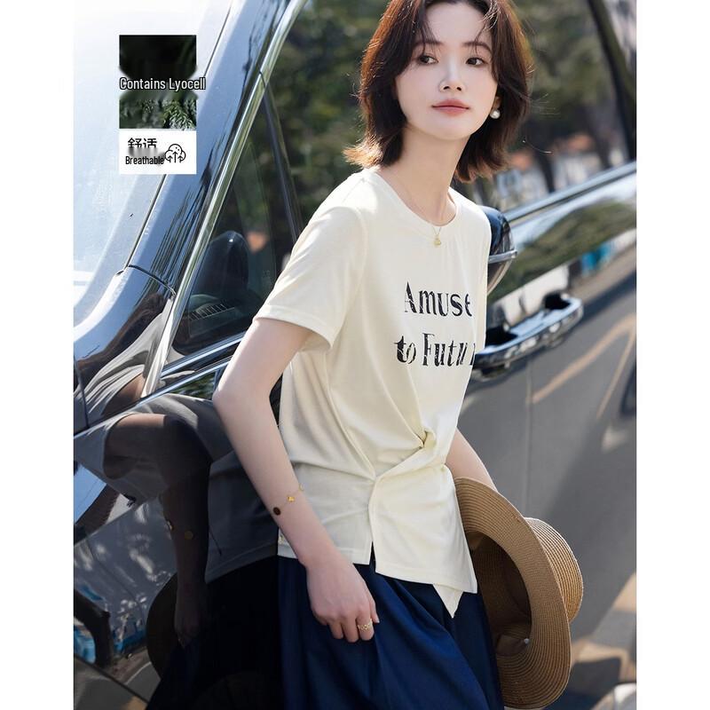Demana Women s Lyocell Blend Slimming T-Shirt XL