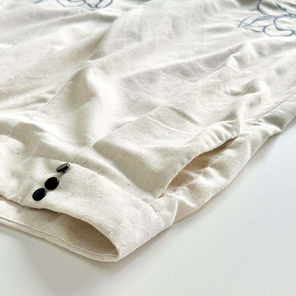 High-End Fashionable Cotton Linen Embroidery Wide-Leg Pants Suit for Women