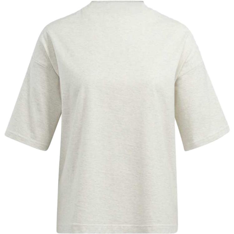 Reebok Outdoor Solid Color Printed Loose Short Sleeve Drop Shoulder T-Shirt Women Tops H49268