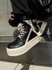 Height-Boost 10cm Unisex High-Top Sneakers with Inverted Triangle Design
