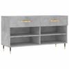 VidaXL Banc à Chaussures, Armoire à Chaussures avec 4 Étagères et Pieds, Meuble à Chaussures avec 2 Tiroirs Salon, Moderne, 829720
