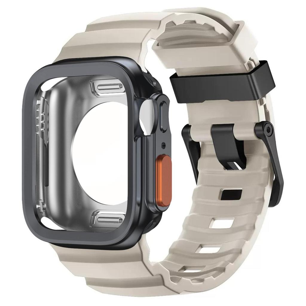 Silikonband + TPU-Hülle für Apple Watch 11 10 46mm Ultra 3 2 49mm SE3 SE2 44mm 45mm Armband für iWatch 11 10 9 Ultra 8 7 SE 6 5 4