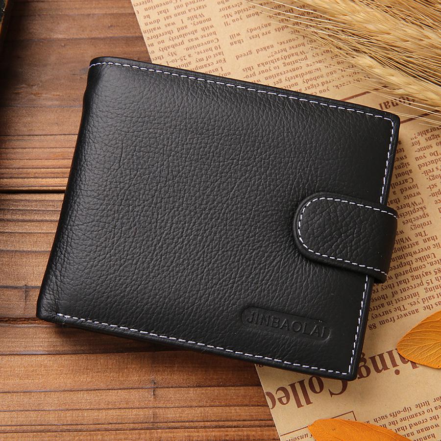 Retro PU Leather Men's Wallet with Zipper & Buckle Card Holder and Coin Purse