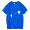 Summer Men's High Quality 100% Cotton Funny Astronaut Print T Shirt Loose O-neck Men Tshirt Short Sleeve T-shirt Male Tee Tops