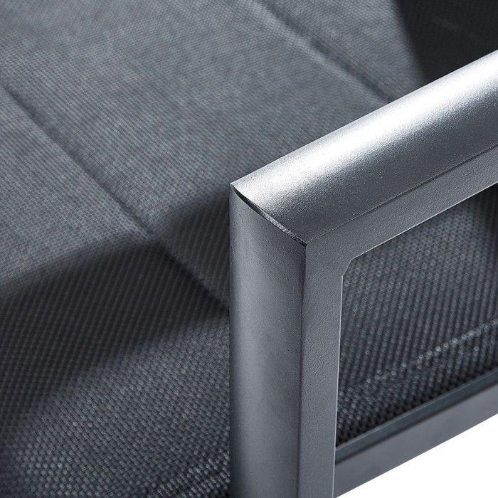 Fauteuil Modulo structure aluminium coloris Noir Wilsa Garden