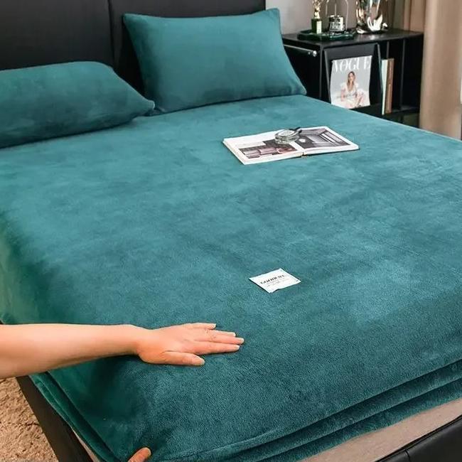 

3/1 шт. простыня на резинке из флиса и фланели для зимы, супертеплый однотонный зимний чехол для матраса Queen/King Sabanas Cama Matrimonial 180x200cm 3pcs