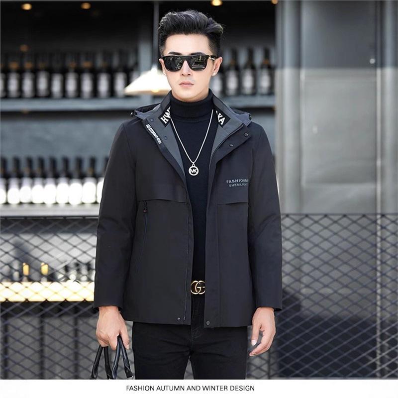 

Men s Winter Parka 2024: Velvet Thick Jacket with Detachable Fur Liner and Trim Size 185 [145-160 lbs]