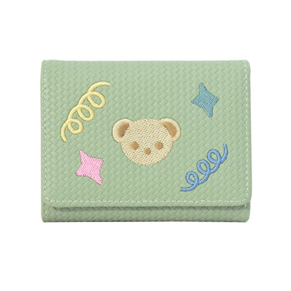 

Cartoon Women Short Wallet Star PU Leather Coin Purse Cute Three Fold Wallet Girl