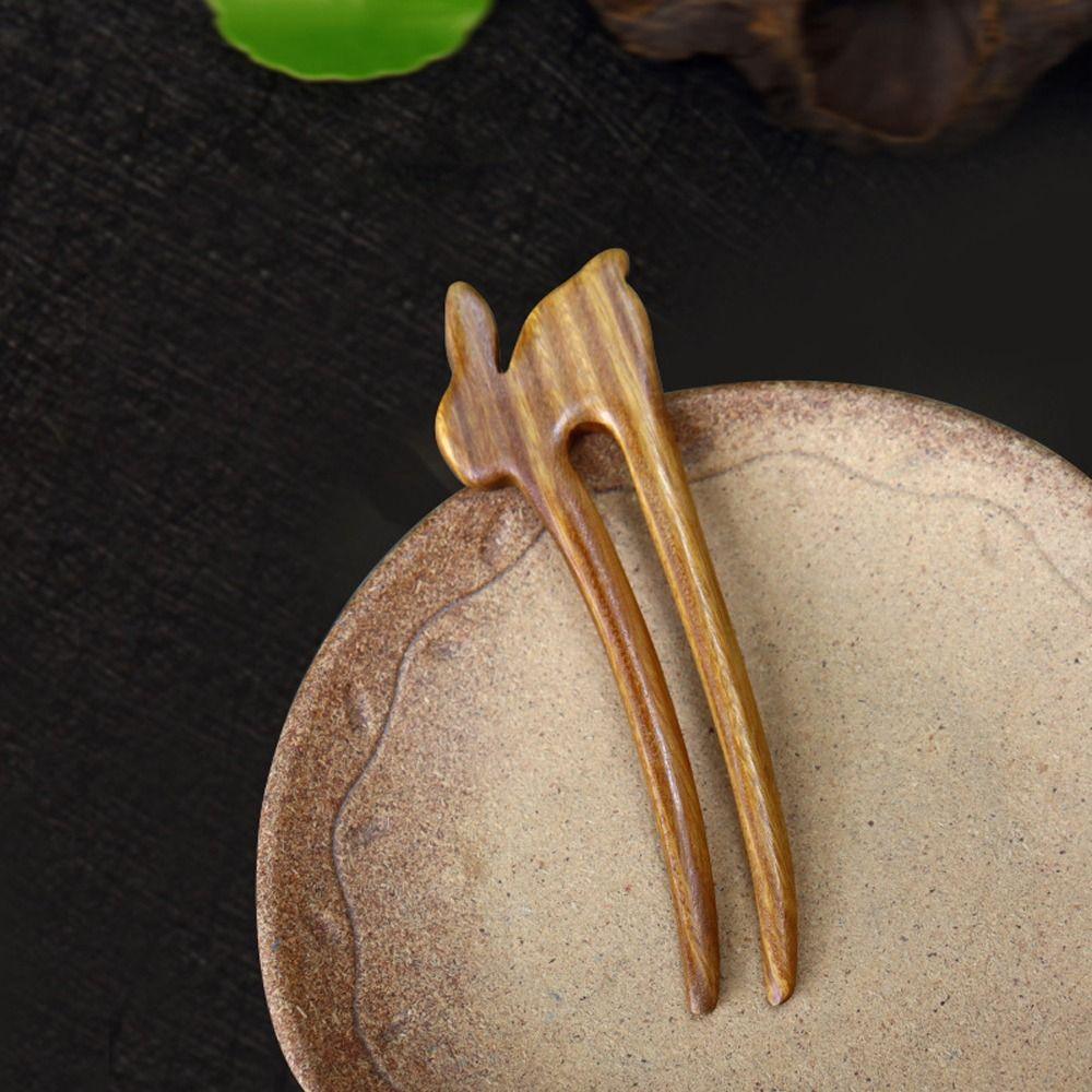 Hair Sticks For Girls Animals Wooden Women Hanfu Hairpins Rabbit Hair Sticks Chinese Hair Fork