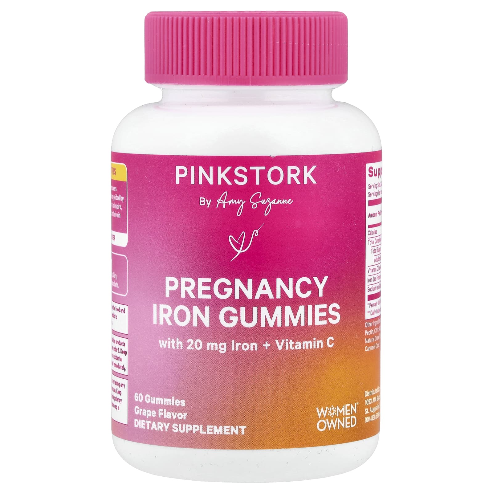 

Pink Stork Iron Gummies for Pregnant Women, Grape, 60 Gummies
