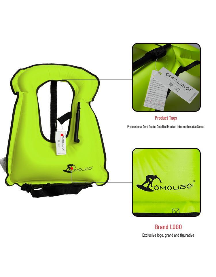 Giubbotto di salvataggio gonfiabile per bambini e adulti - Gilet per surf, rafting, snorkeling