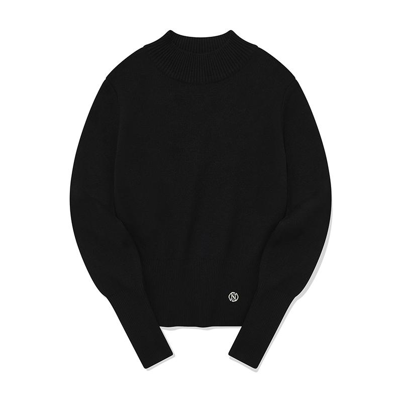 KIRSH Collection Metal Logo Point Knit [Black]