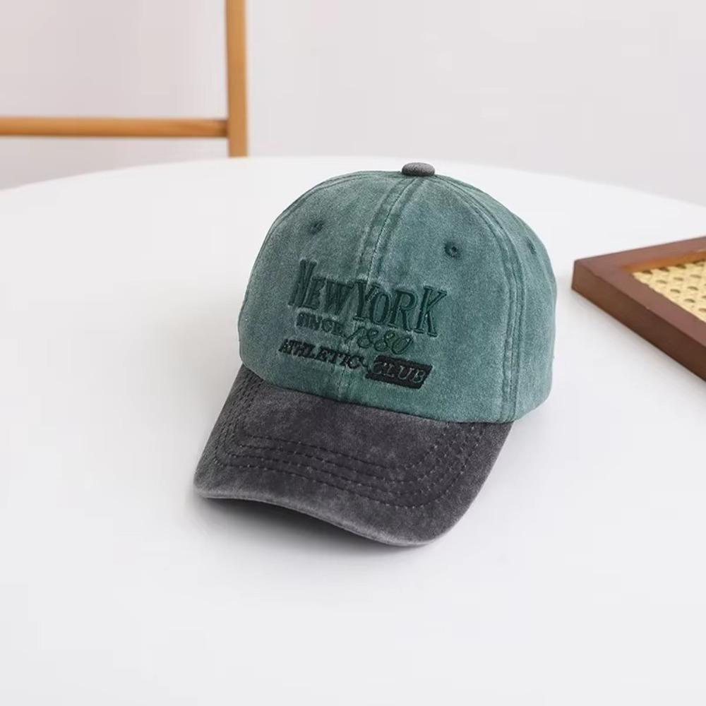 

Letter Kids Baseball Cap Sunshade Visors Sport Duck Tongue Caps 3-10Year Boys Girls глубокий/зелёный