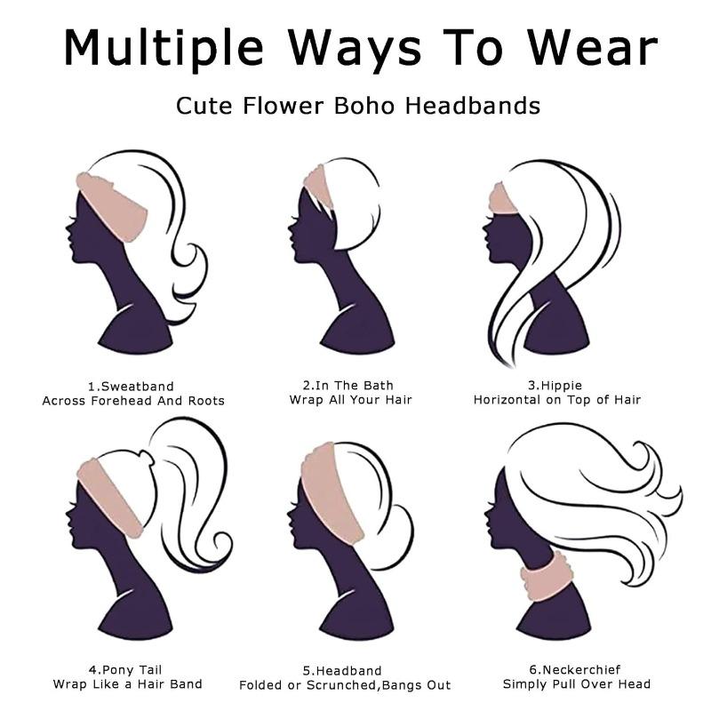 Cashew Flower Hairband Paisley Pattern Wide Headband Sports Yoga Sweat-absorbing Elastic Cotton Headscarf Headwear for Women