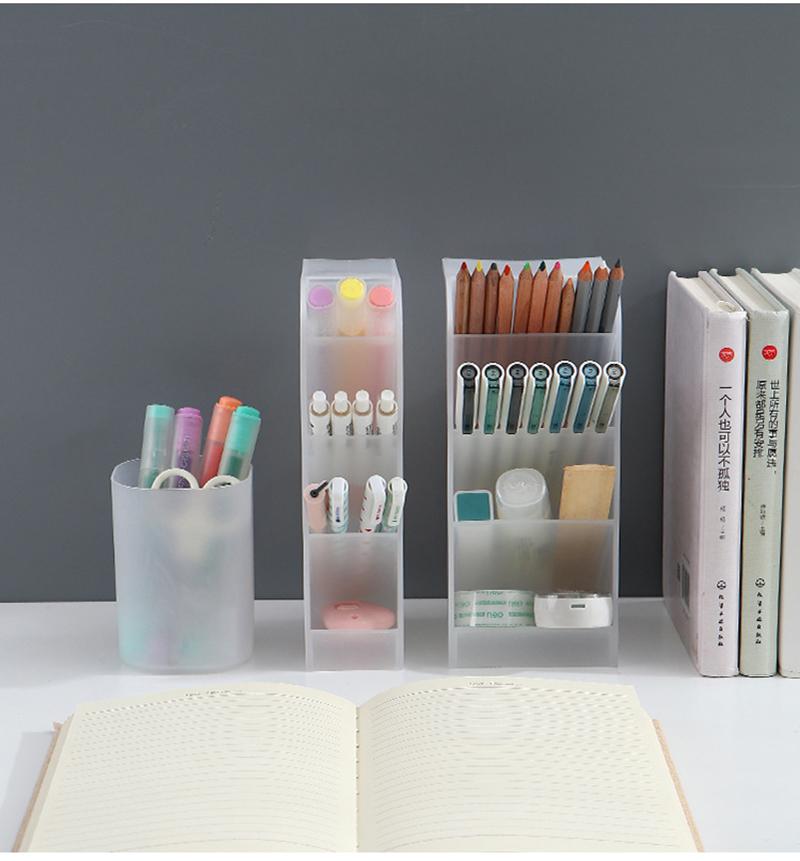 Stylish Stationery Storage Lipstick Convenient Lipstick And Brush Holder TheStorage Solution Four-compartment For Makeup Lovers